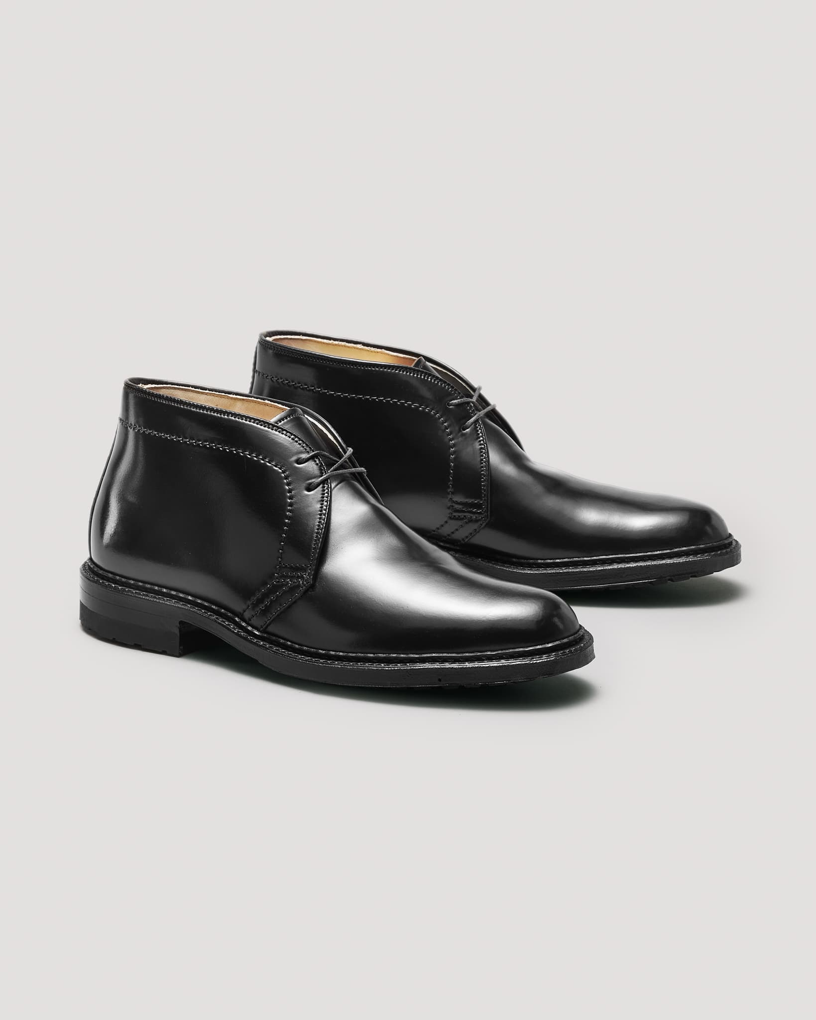 1340C Chukka Boot in Black Shell Cordovan, Barrie Last – Brick +