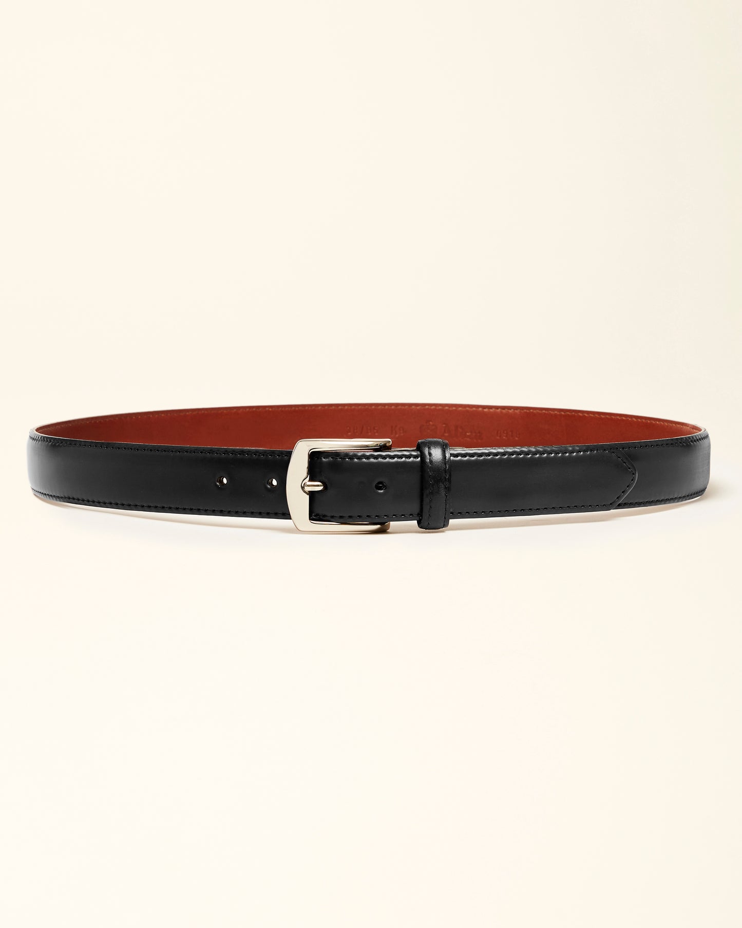 MB 0915 Black Shell Cordovan Dress Belt 30mm