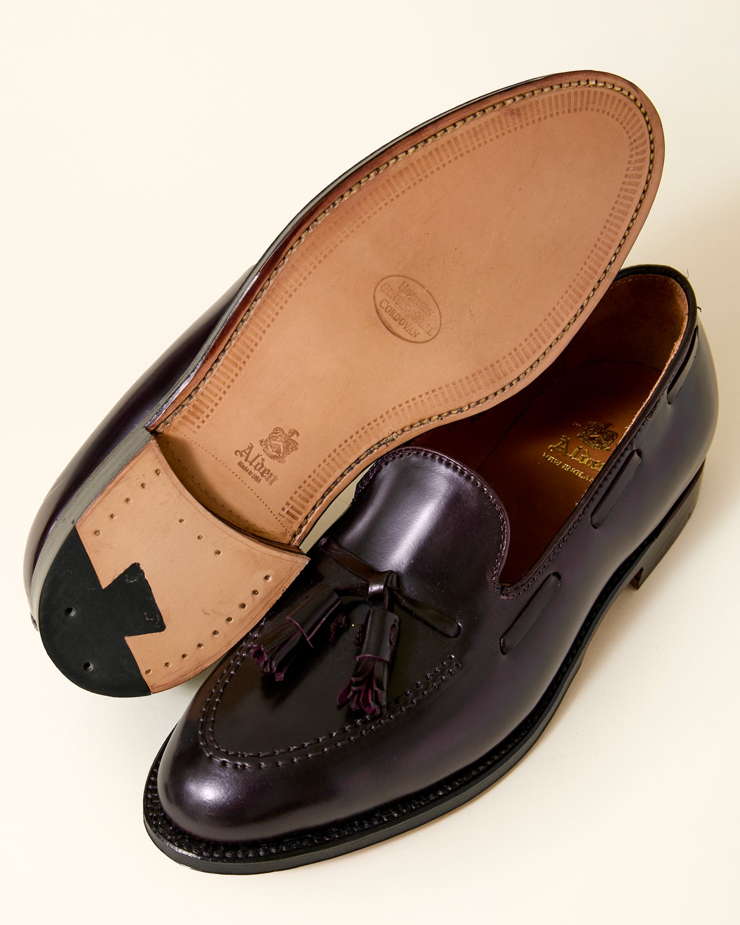 563 Tassel Loafer in Color 8 Shell Cordovan, Aberdeen Last