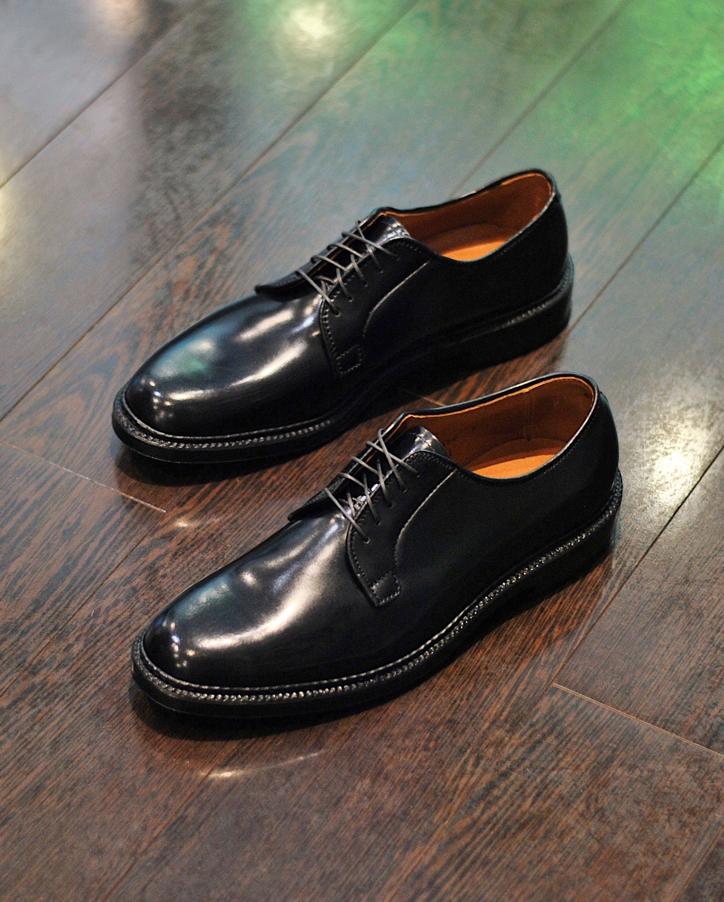 9901 Plain Toe Blucher in Black Shell Cordovan, Barrie Last