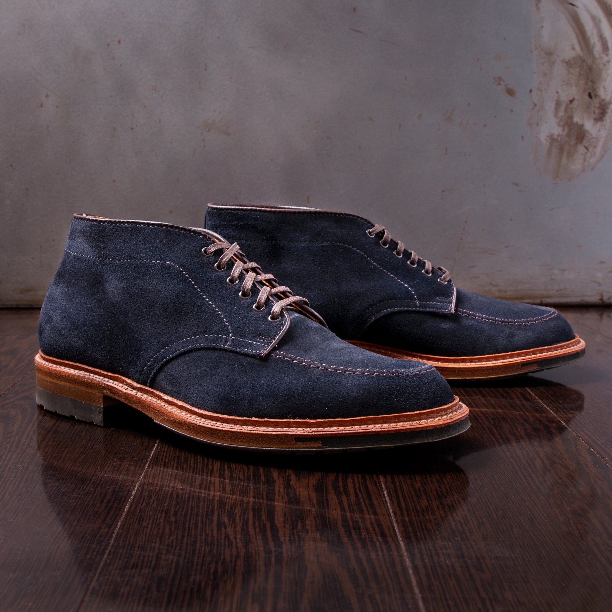 Buttero deep navy suede chukka Men main image 4
