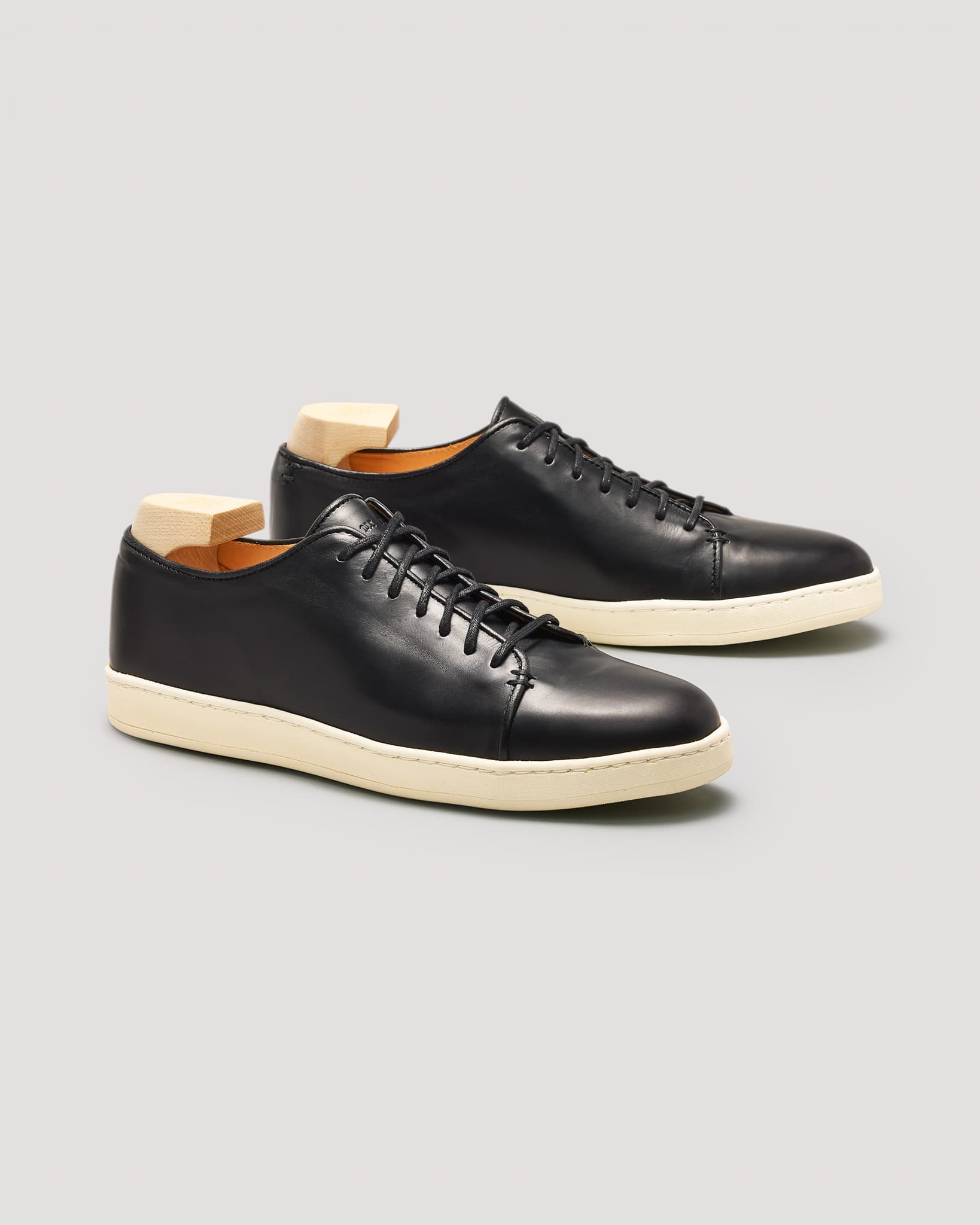 Harlestone Derby Sneaker - Black Veg Tan Calf