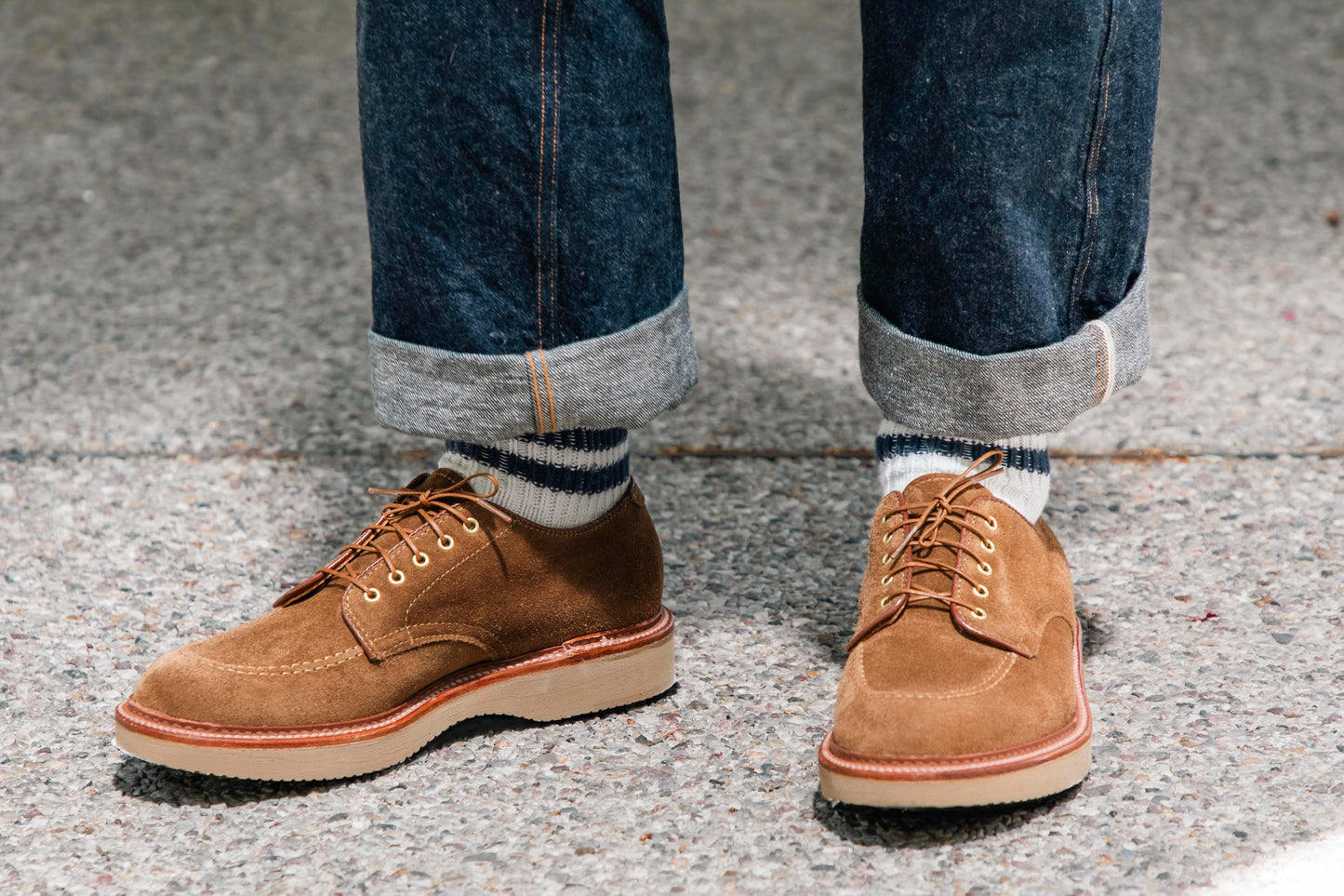"Ballard" Indy Shoe in Snuff Suede, Trubalance Last