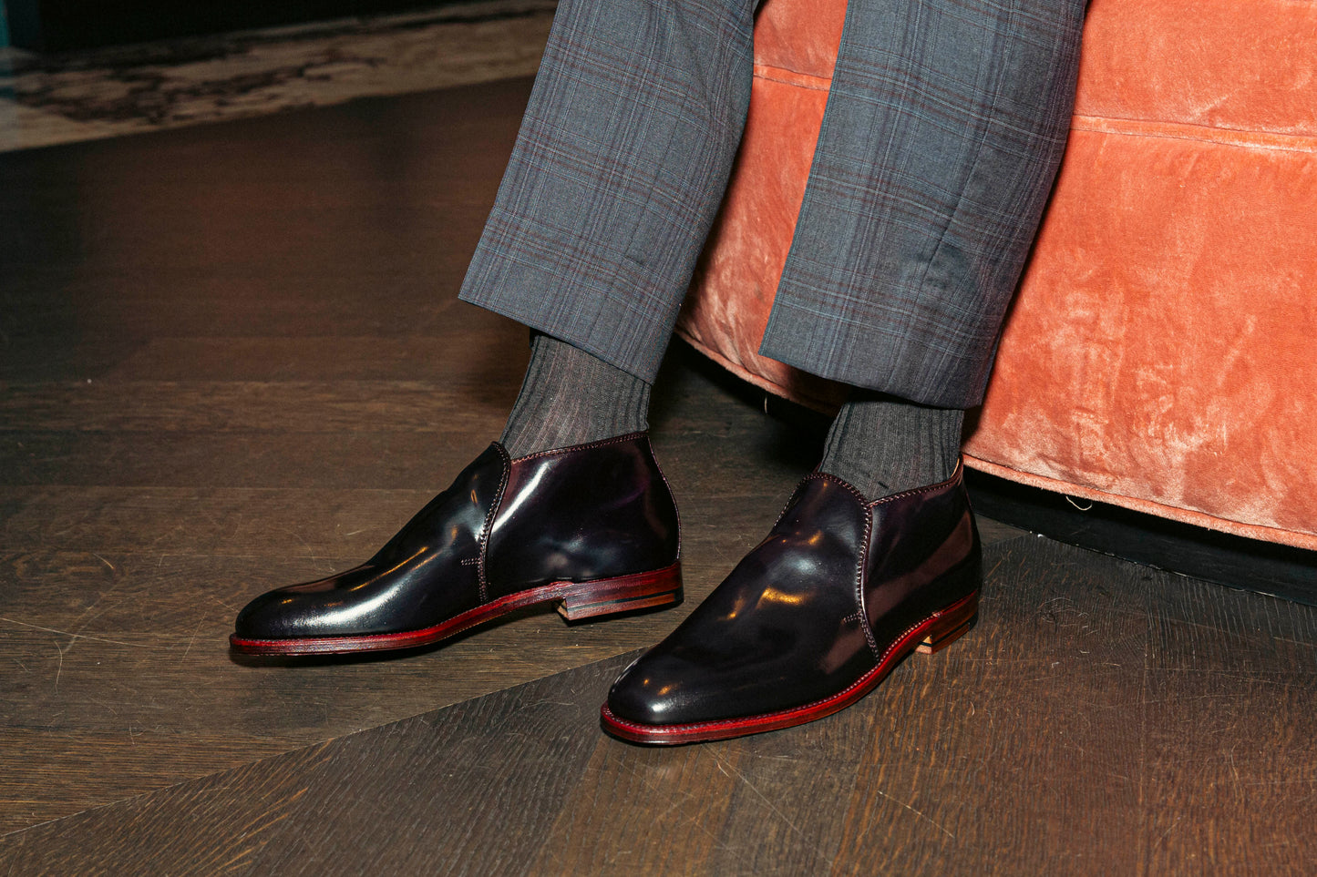 "Paramount" Slip-On Chukka Boot in Color 8 Shell Cordovan, Plaza Last