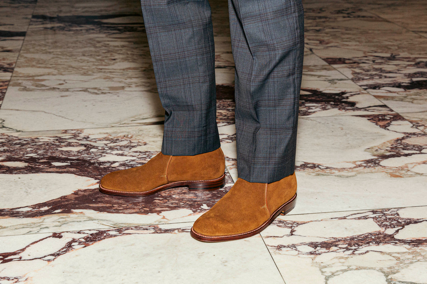 "Paramount" Slip-On Chukka Boot in Snuff Suede, Plaza Last