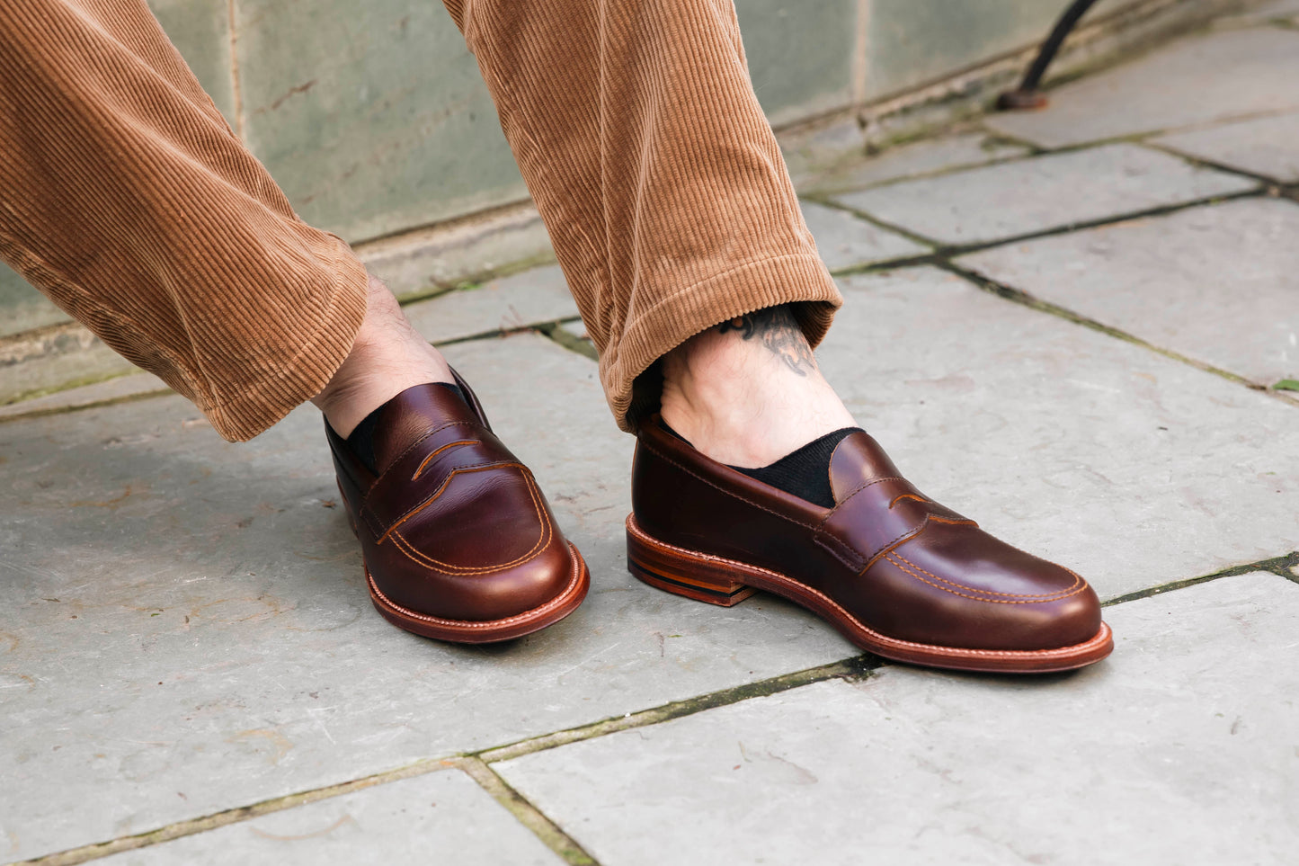 5741F Unlined Penny Loafer in Brown Chromexcel, Van Last