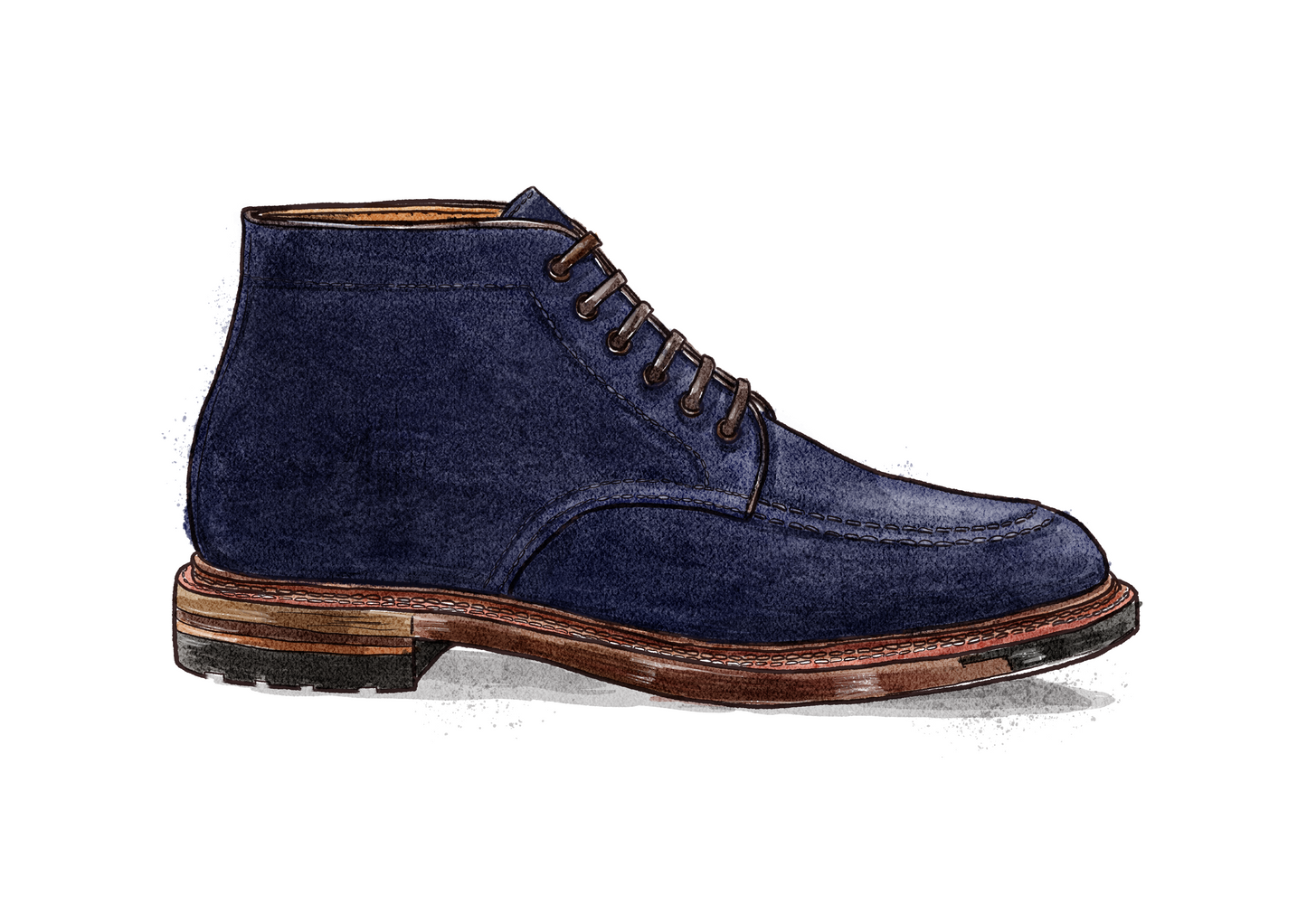"New Madrona" Indy Chukka Boot in Navy Suede, Trubalance Last