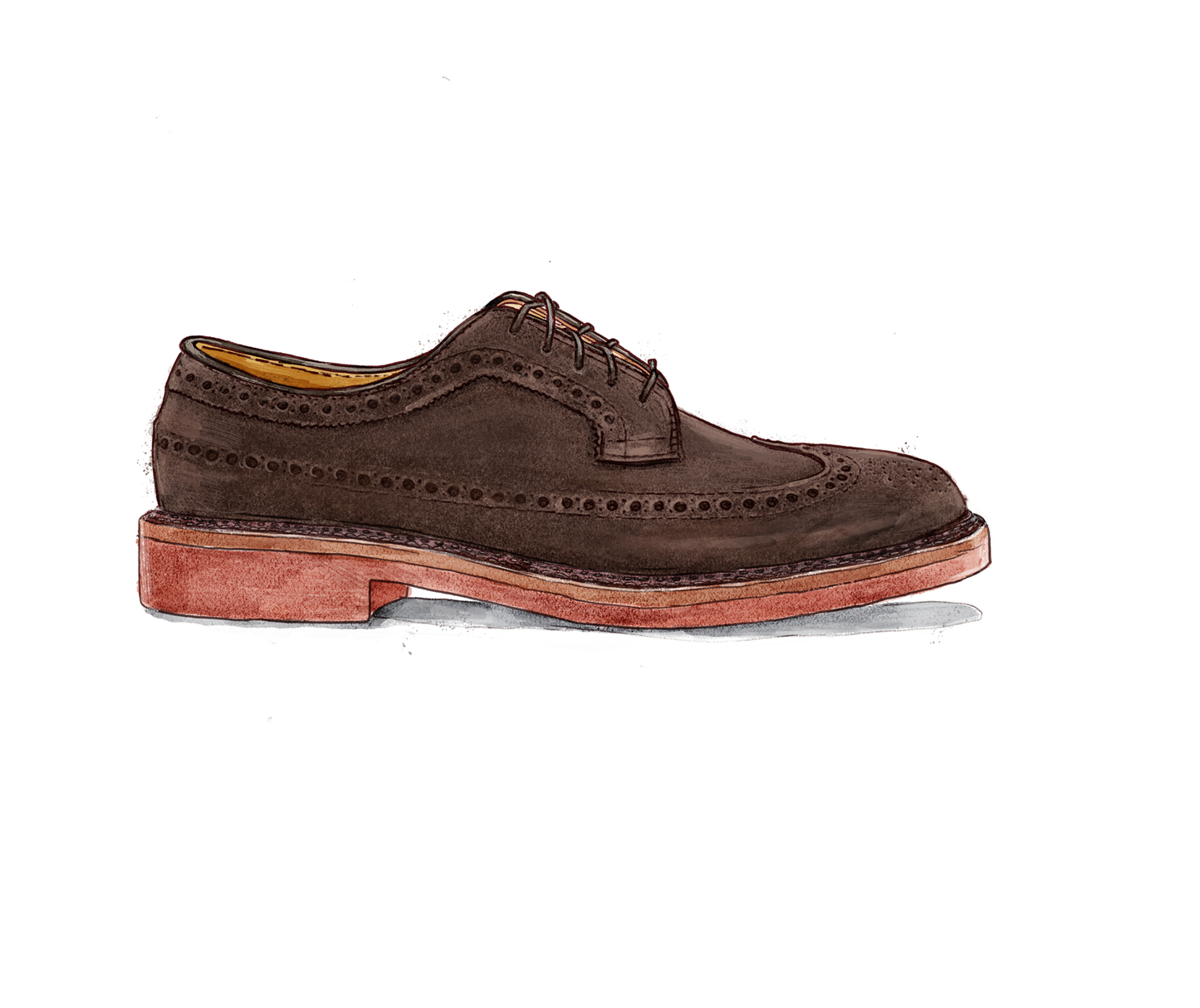 "RBK" Long Wing Blucher in Clay Nubuck Grain, Barrie Last