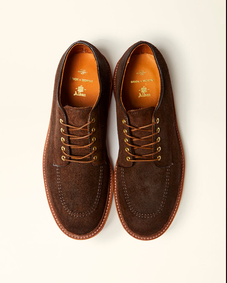 "Phinney" Indy Shoe in Tobacco Reverse Chamois, Trubalance Last