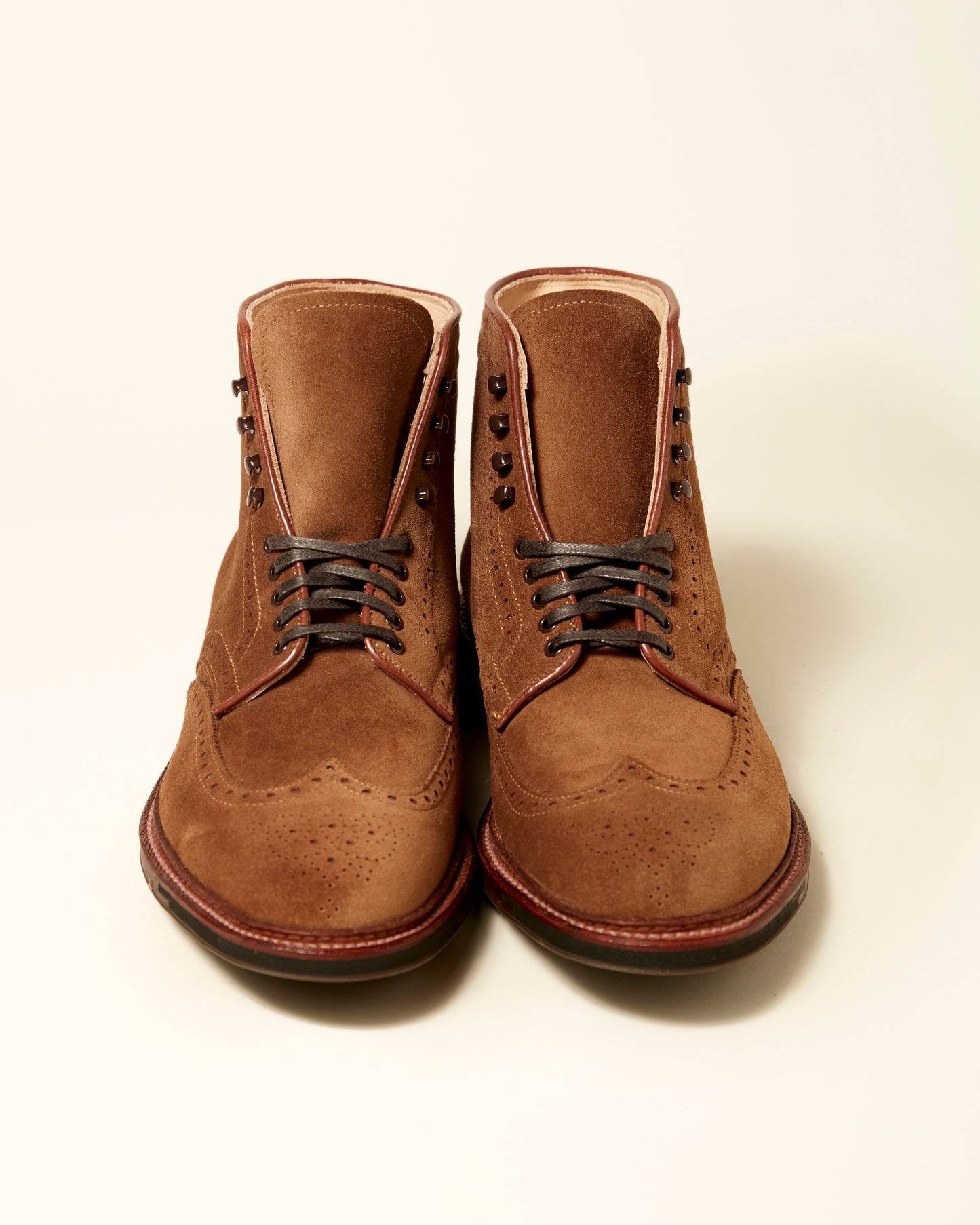 "Yenni" Wing Tip Boot in Snuff Suede, Barrie Last