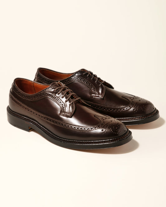 975 Long Wing Blucher in Color 8 Shell Cordovan, Barrie Last