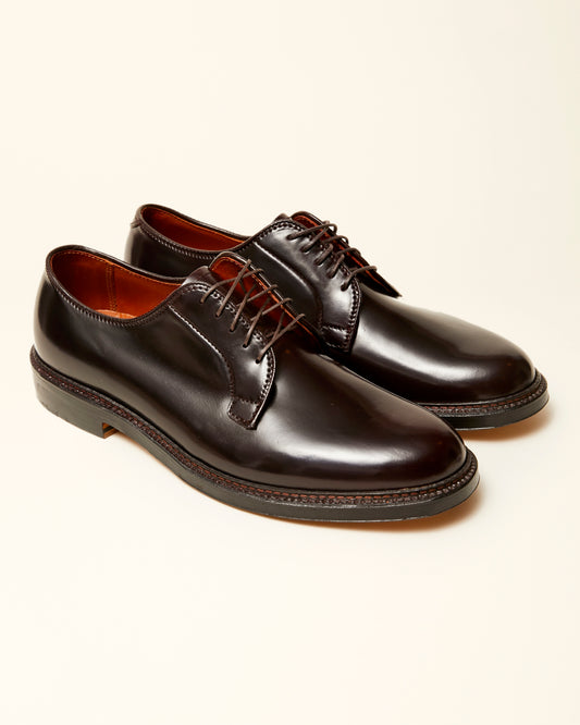 990 Plain Toe Blucher in Color 8 Shell Cordovan, Barrie Last