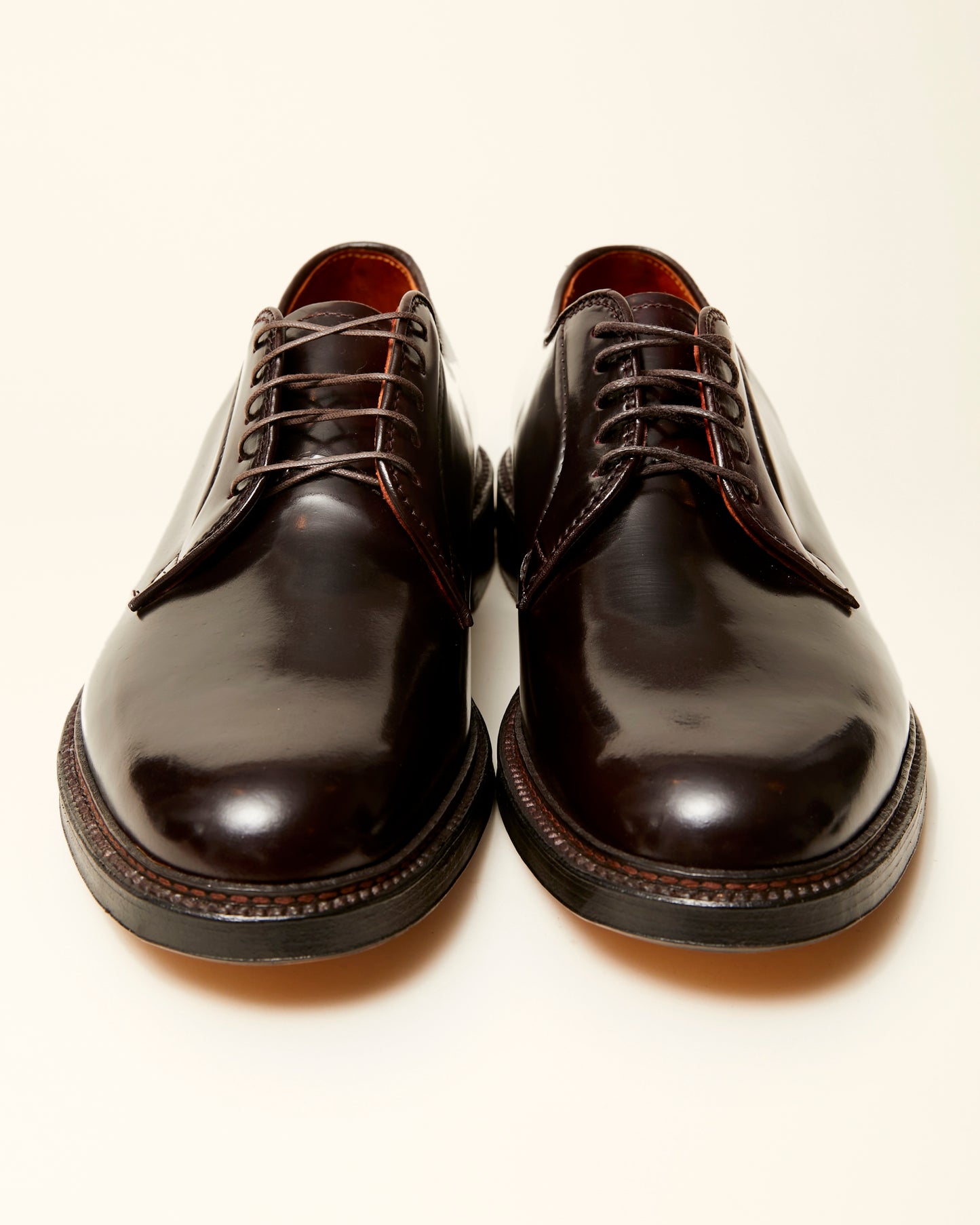 990 Plain Toe Blucher in Color 8 Shell Cordovan, Barrie Last