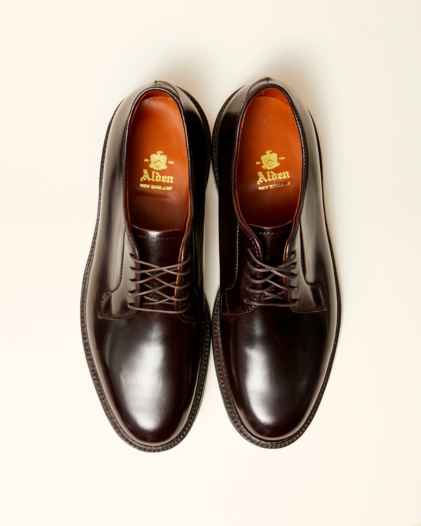 990 Plain Toe Blucher in Color 8 Shell Cordovan, Barrie Last