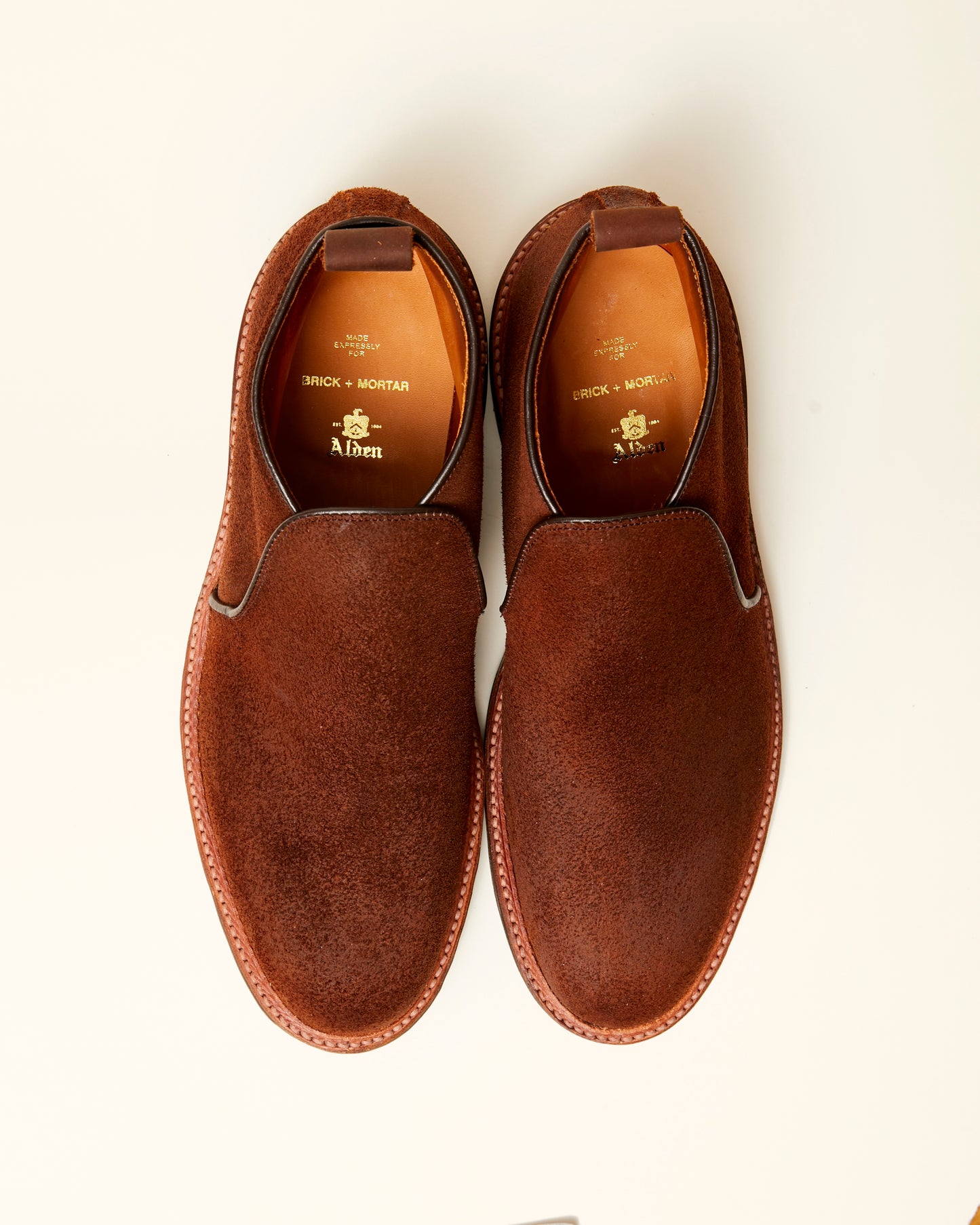 "Friday Harbor" Slip-On Chukka Boot in Tobacco Reverse Chamois, Barrie Last