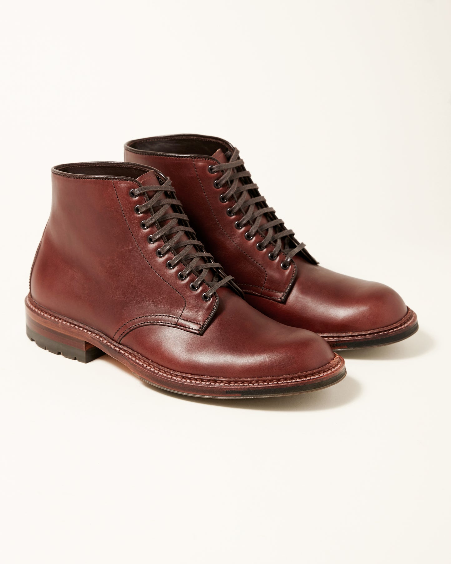"Meadowlark" Plain Toe Boot in Brown Chromexcel, Trubalance Last