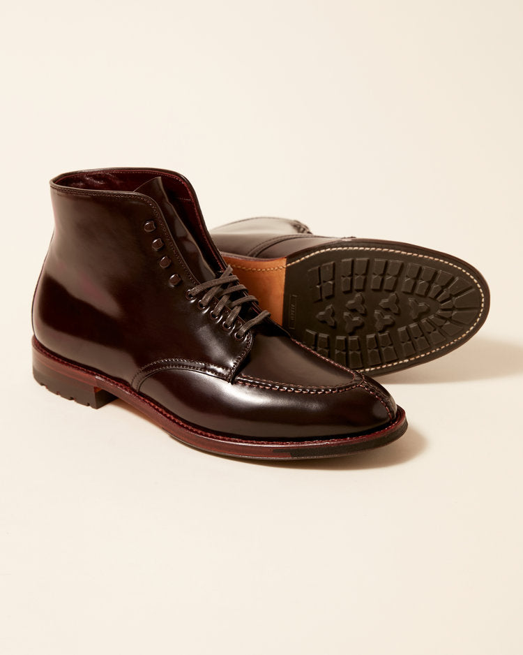 "Union Street" Handsewn Norwegian Front Boot in Color 8 Shell Cordovan, Aberdeen Last