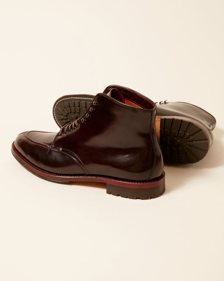 "Union Street" Handsewn Norwegian Front Boot in Color 8 Shell Cordovan, Aberdeen Last