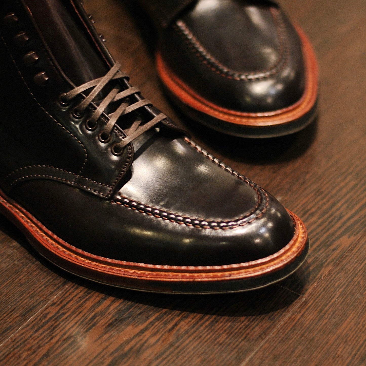 "Sodo" Handsewn U-Tip Boot in Color 8 Shell Cordovan, Barrie Last
