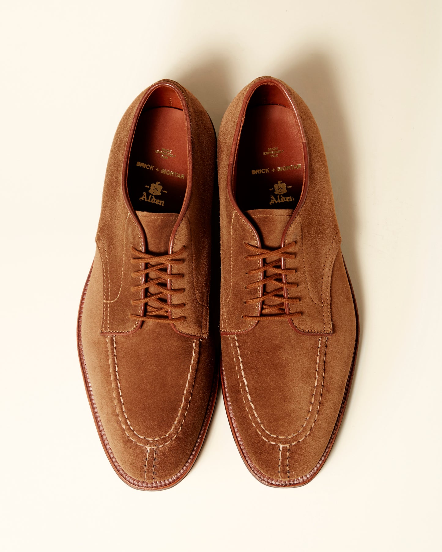 "Elliott Bay" 6-Eyelet Handsewn Norwegian Front Toe Derby in Snuff Suede, Plaza Last