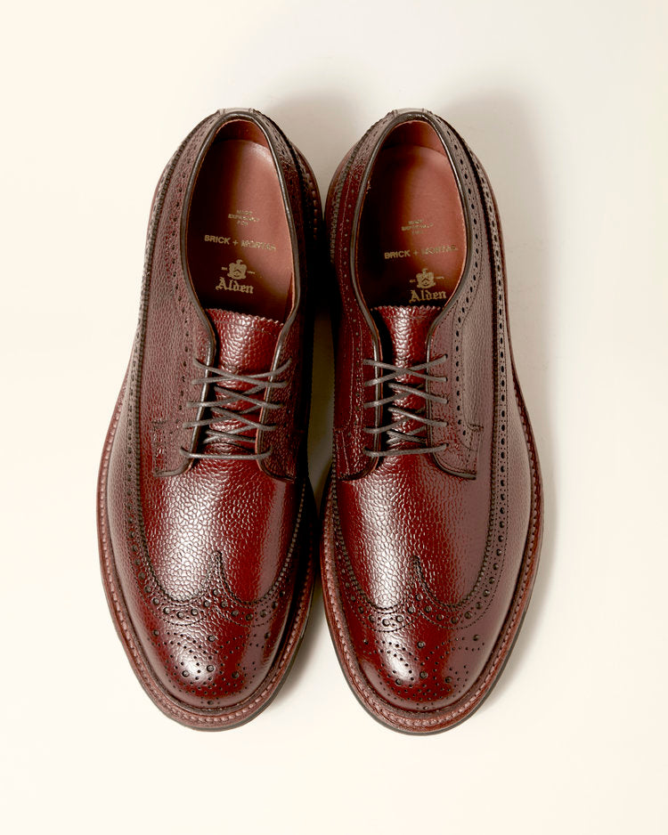 "Brent" Long Wing Blucher in Brown Scotch Grain, Barrie Last