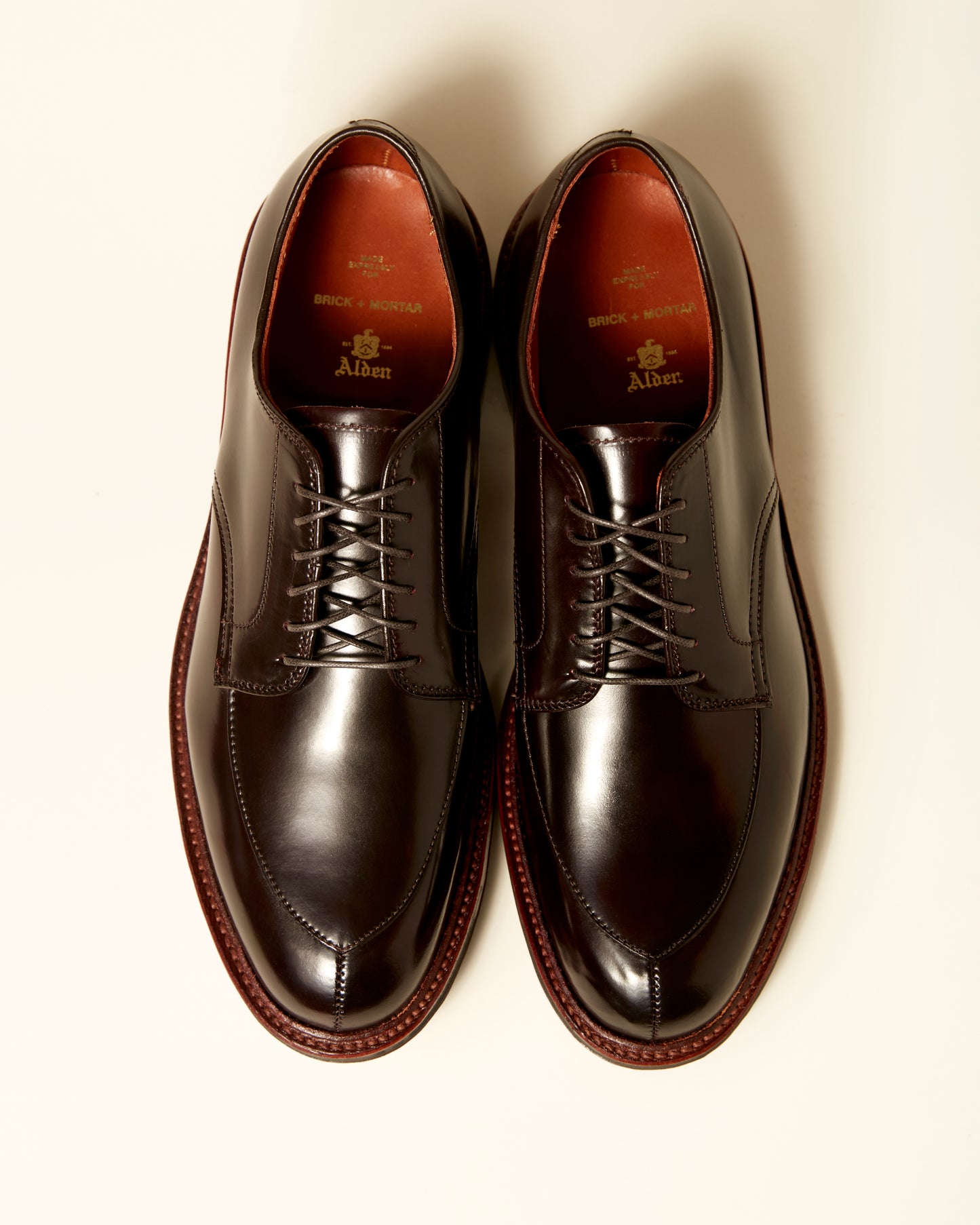 "Regent" V-Tip Derby in Color 8 Shell Cordovan, Barrie Last