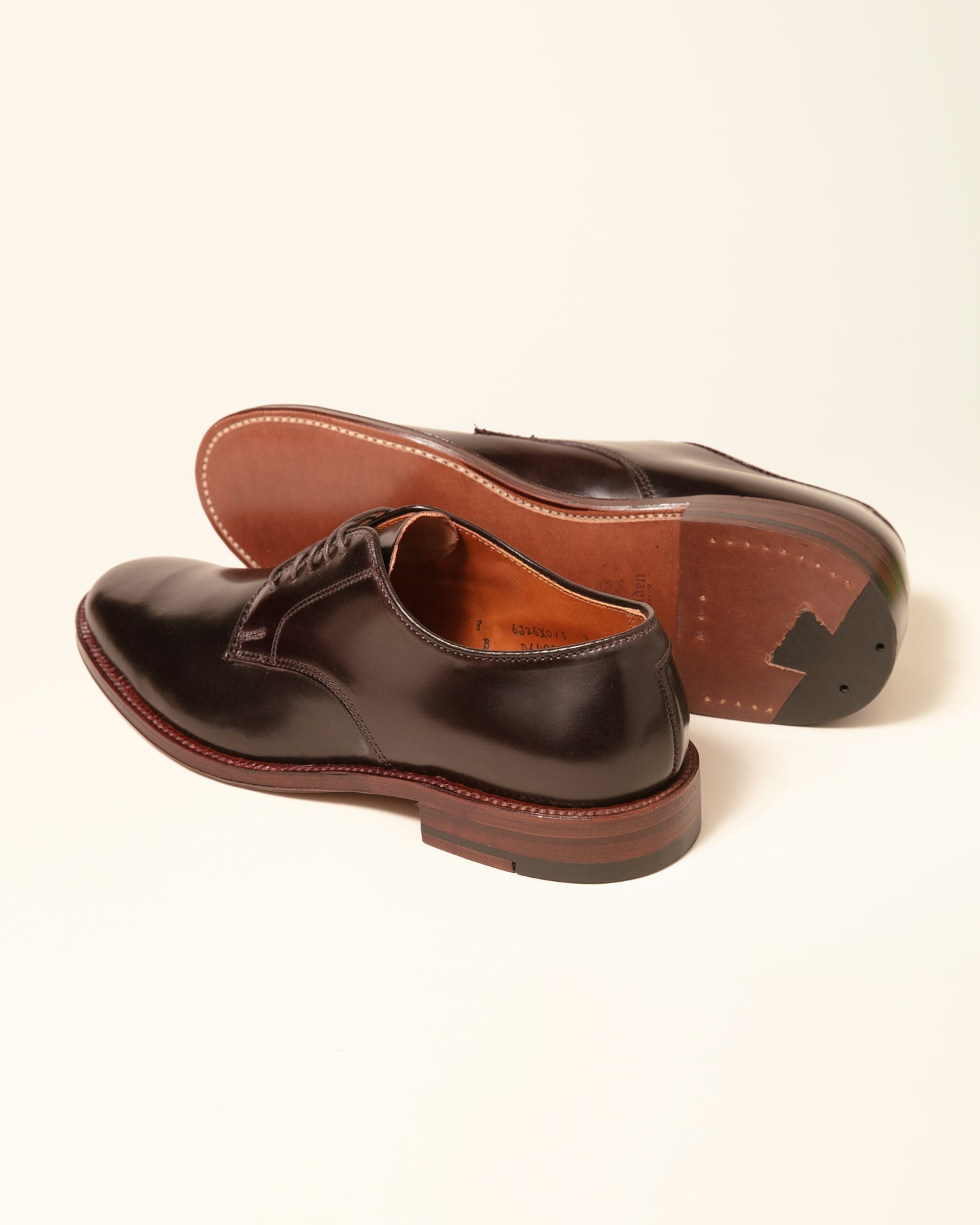"Victory Heights" Unlined Plain Toe Dover in Color 8 Shell Cordovan, Barrie Last