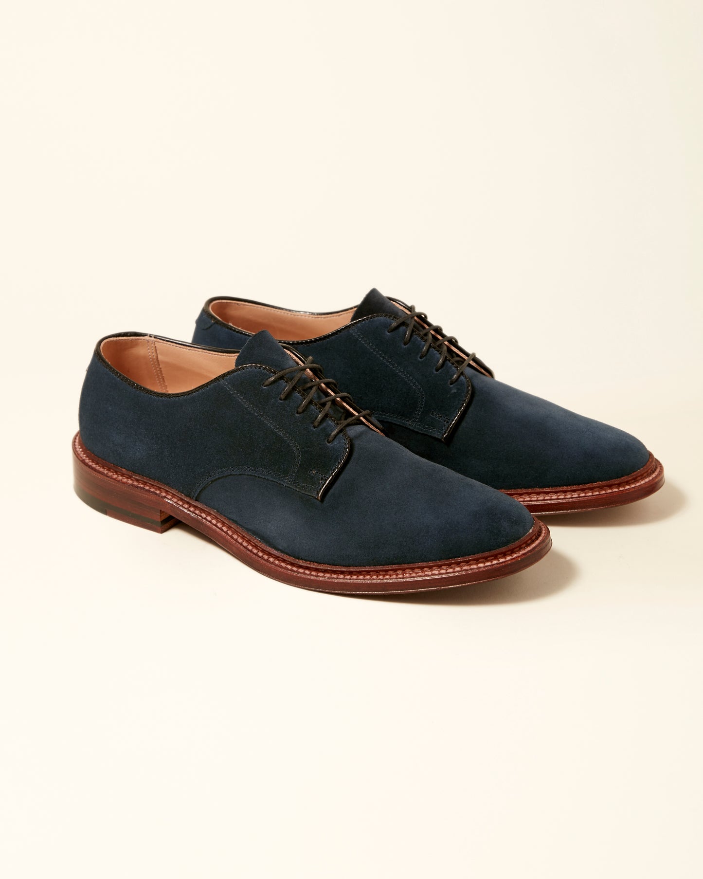 29331F Unlined Derby in Navy Suede, Barrie Last