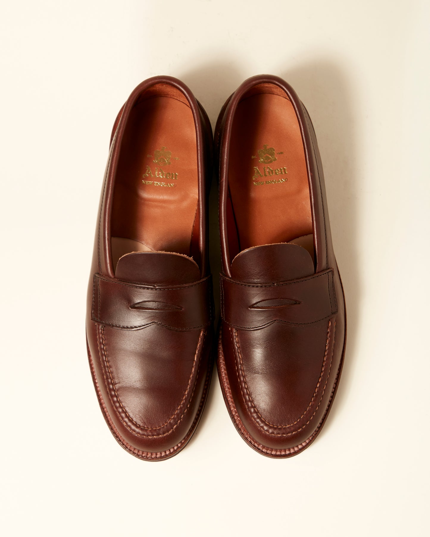 17831F Unlined Leisure Handsewn Penny Loafer in Brown Chromexcel, Van Last