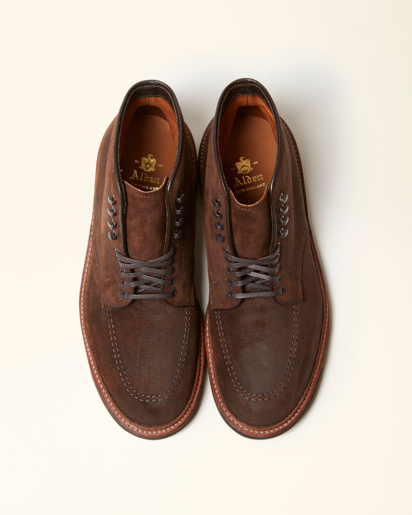 “Okanagan” Indy Boot in Tobacco Reverse Chamois, Trubalance Last