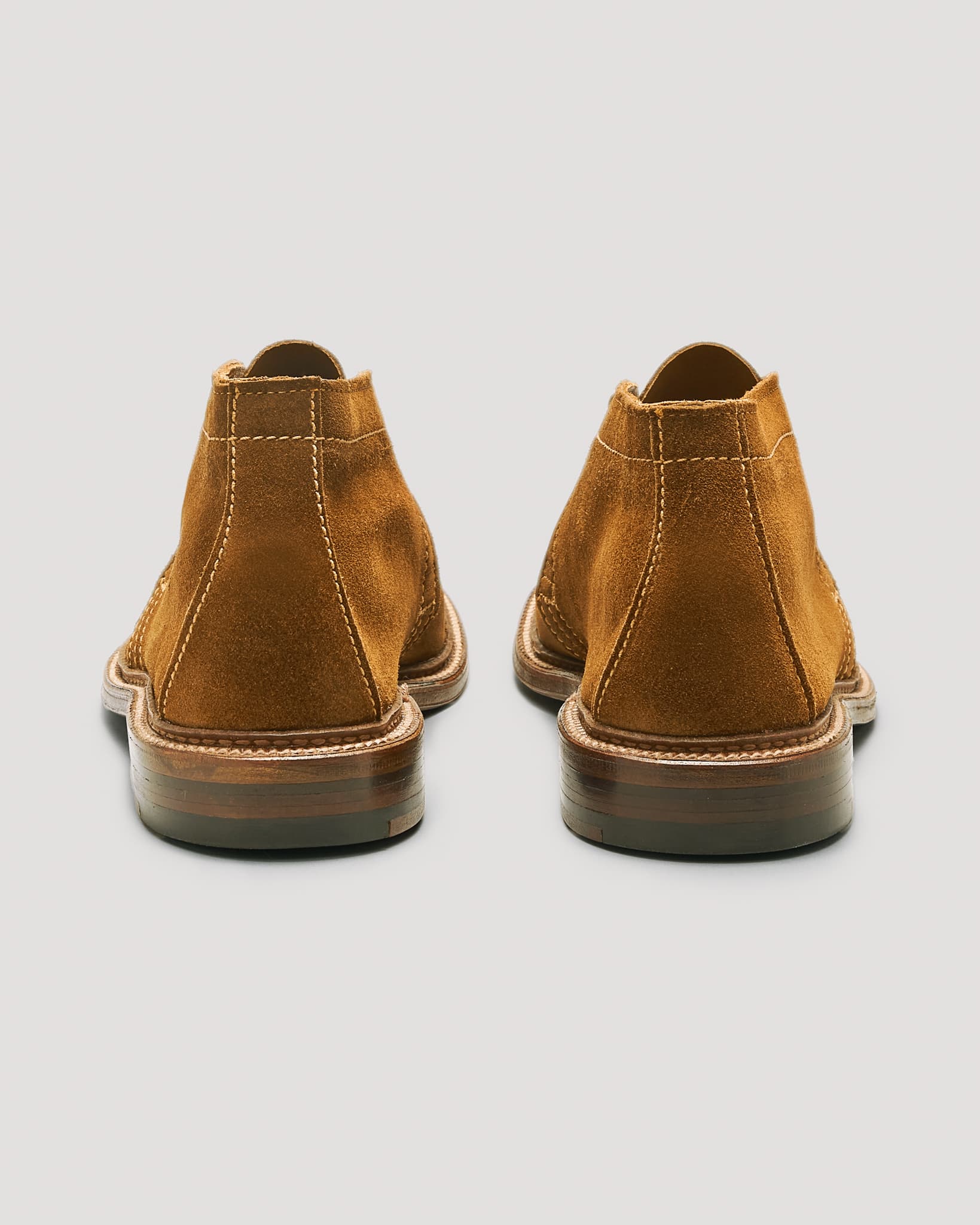 1493 Unlined Chukka Boot in Snuff Suede, Leydon Last – Brick +