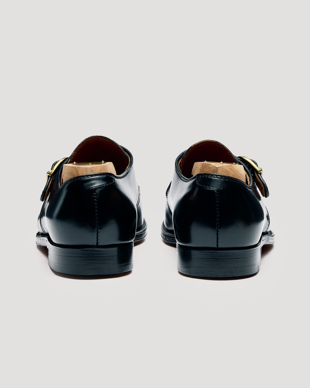 "MAC" Monk Strap Shoe in Black Shell Cordovan, Plaza Last