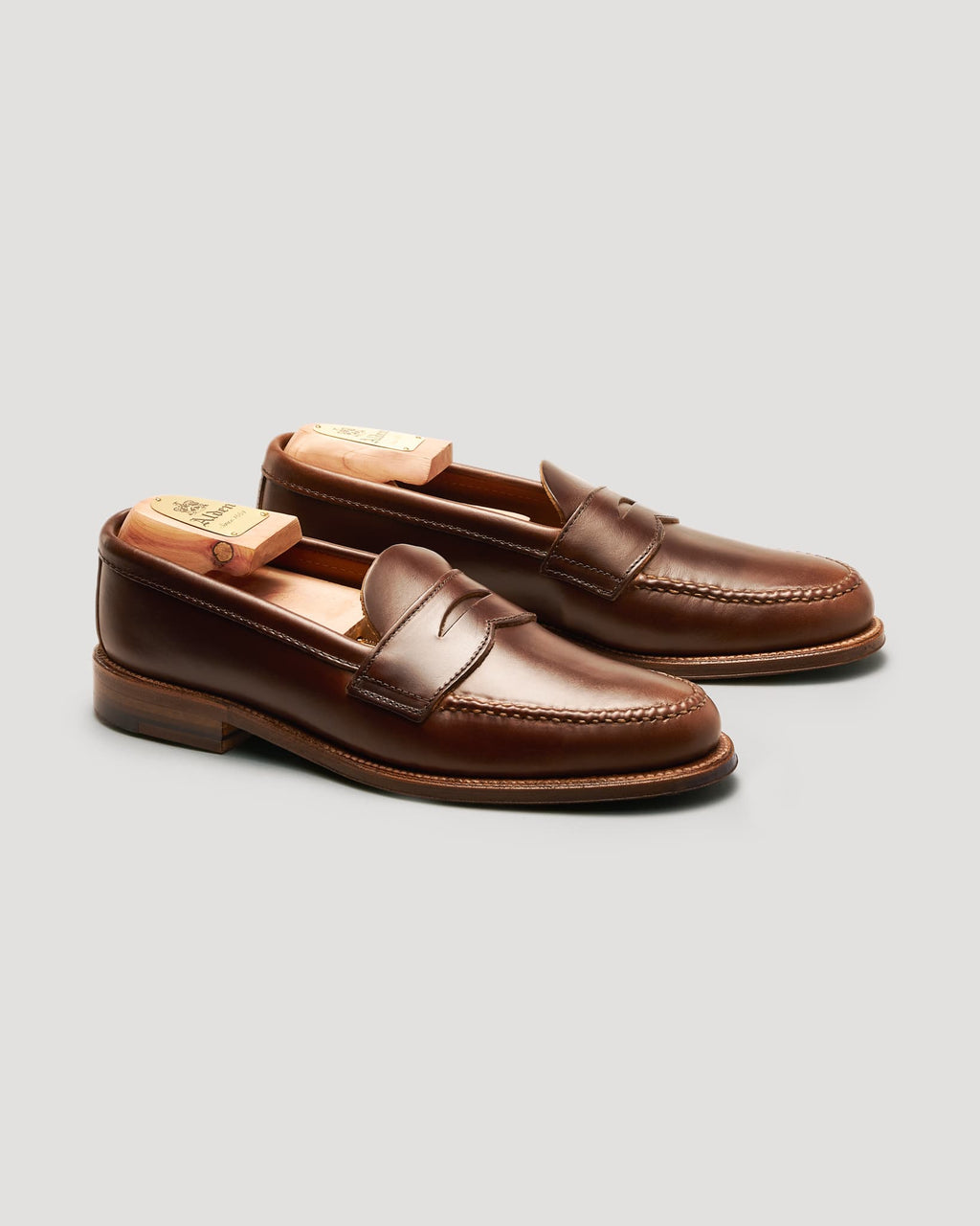 17831F Unlined Leisure Handsewn Penny Loafer in Brown Chromexcel, Van Last