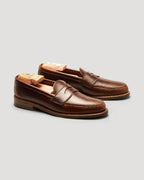 17831F Unlined Leisure Handsewn Penny Loafer in Brown Chromexcel, Van Last