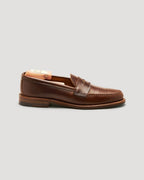 17831F Unlined Leisure Handsewn Penny Loafer in Brown Chromexcel, Van Last
