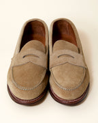 6244F Unlined Leisure Handsewn Penny Loafer in Tan Suede, Van Last