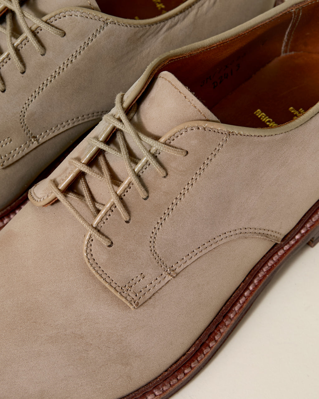 "Powell" Plain Toe Derby in Tan Nubuck, Barrie Last