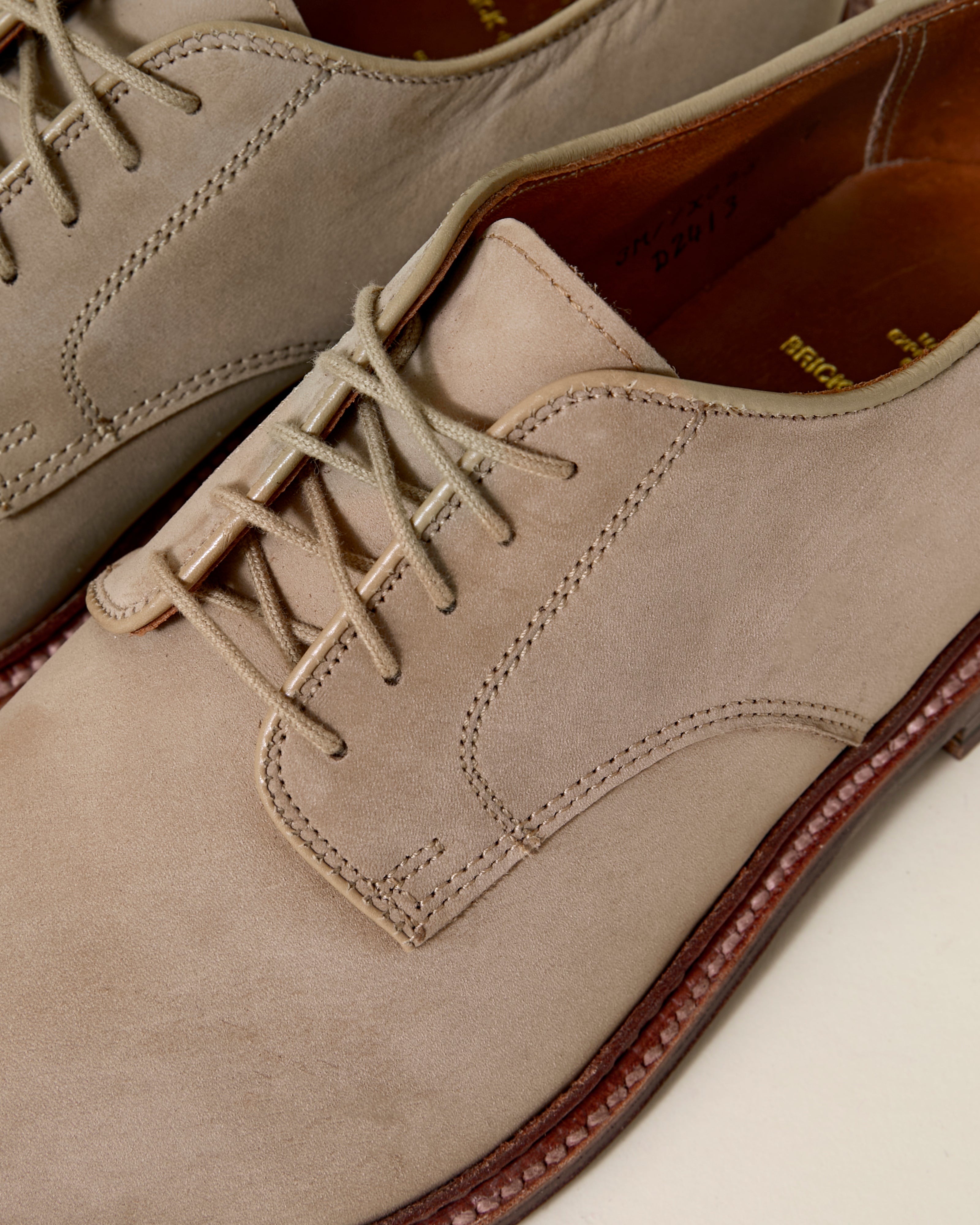 "Powell" Plain Toe Derby in Tan Nubuck, Barrie Last