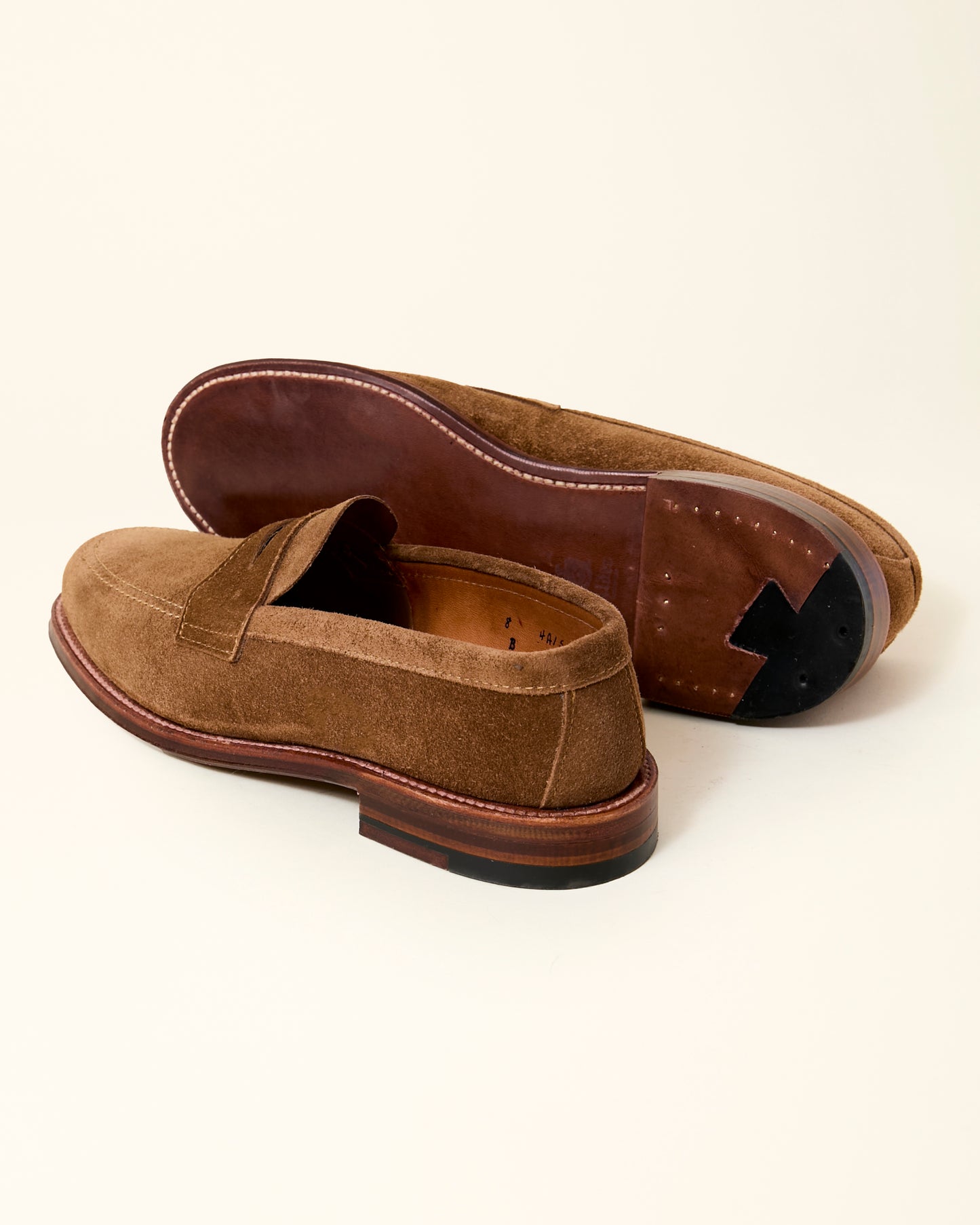 5735F Unlined Penny Loafer in Snuff Suede, Van Last