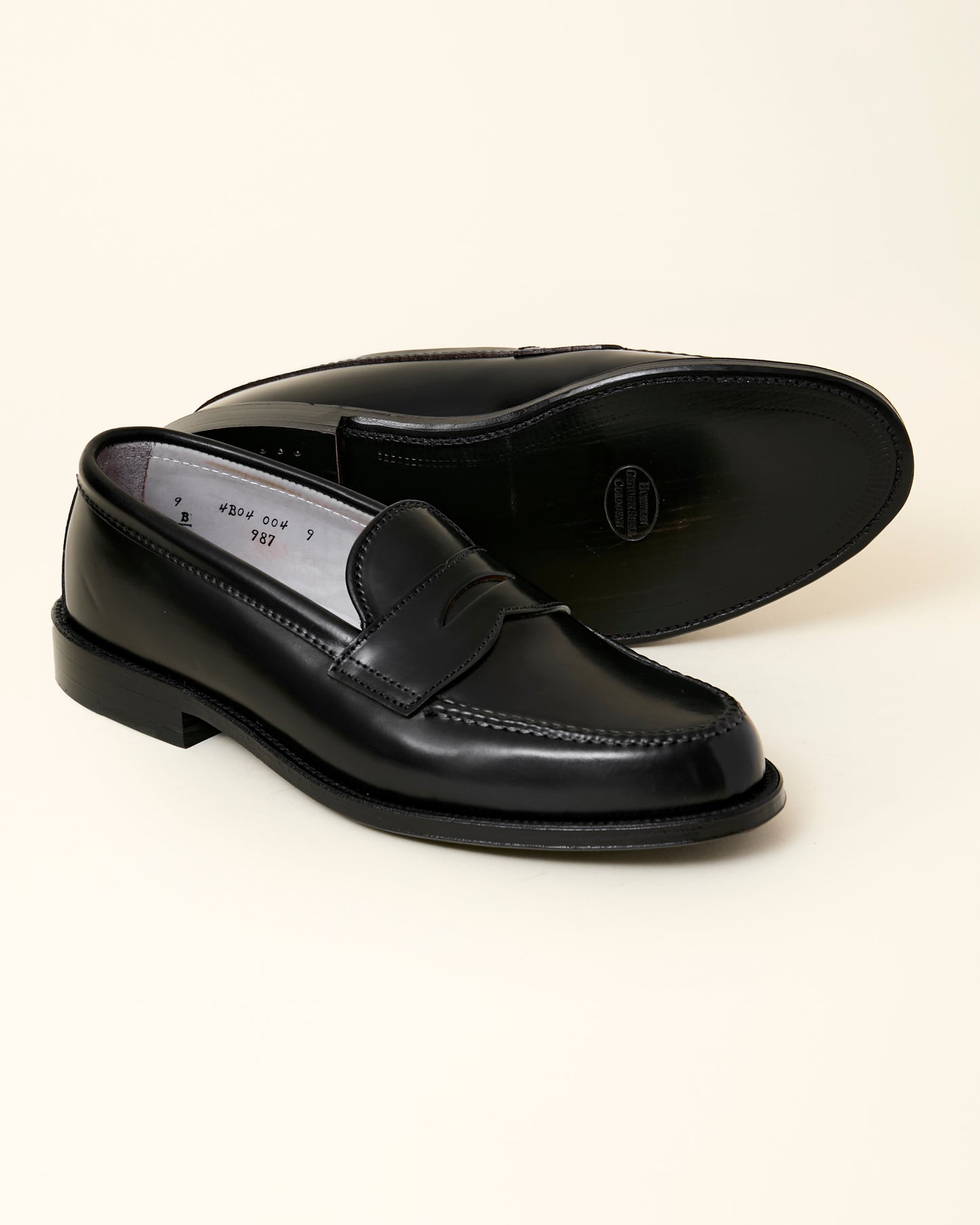 987 Leisure Handsewn Loafer in Black Shell Cordovan, Van Last