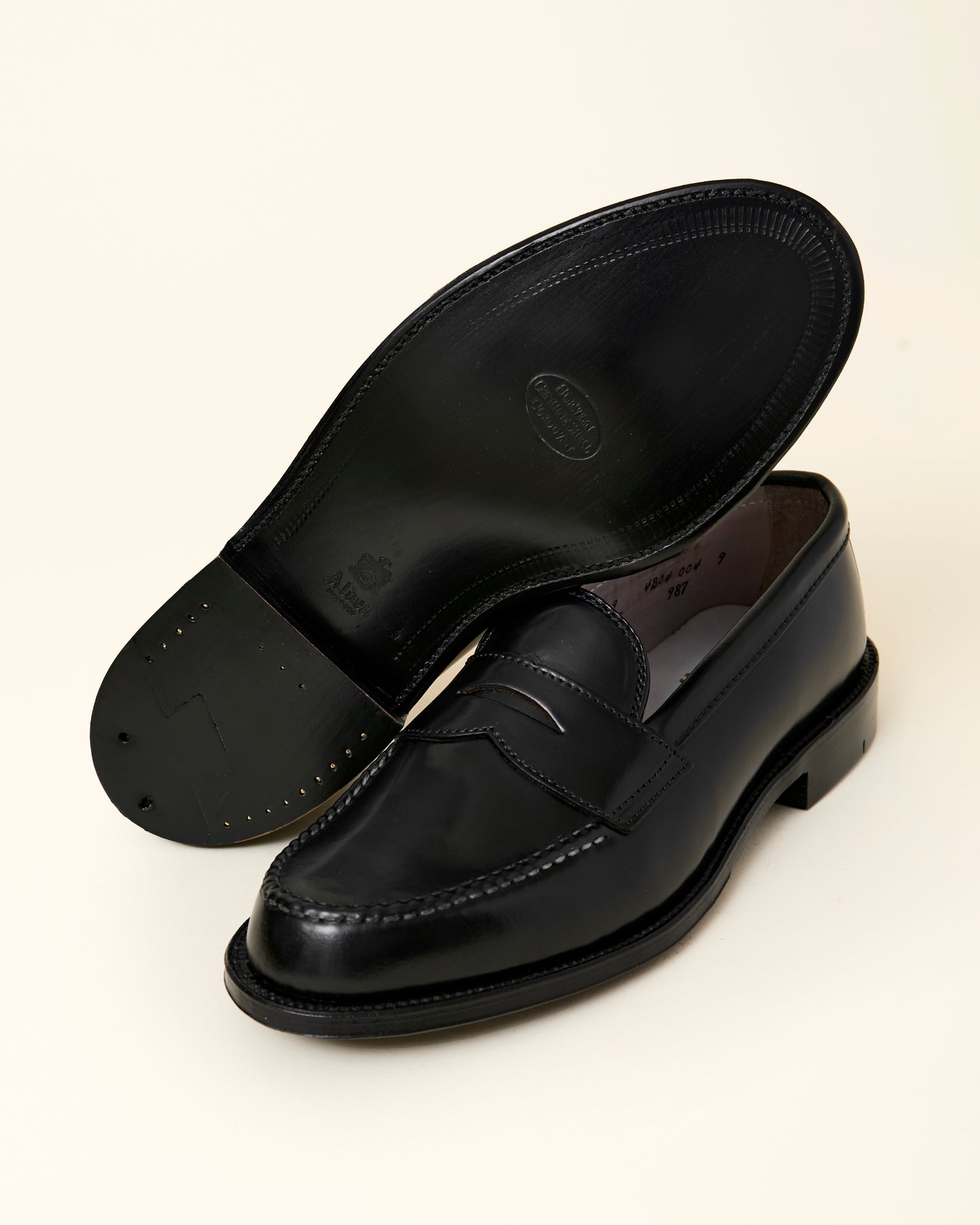 987 Leisure Handsewn Loafer in Black Shell Cordovan, Van Last