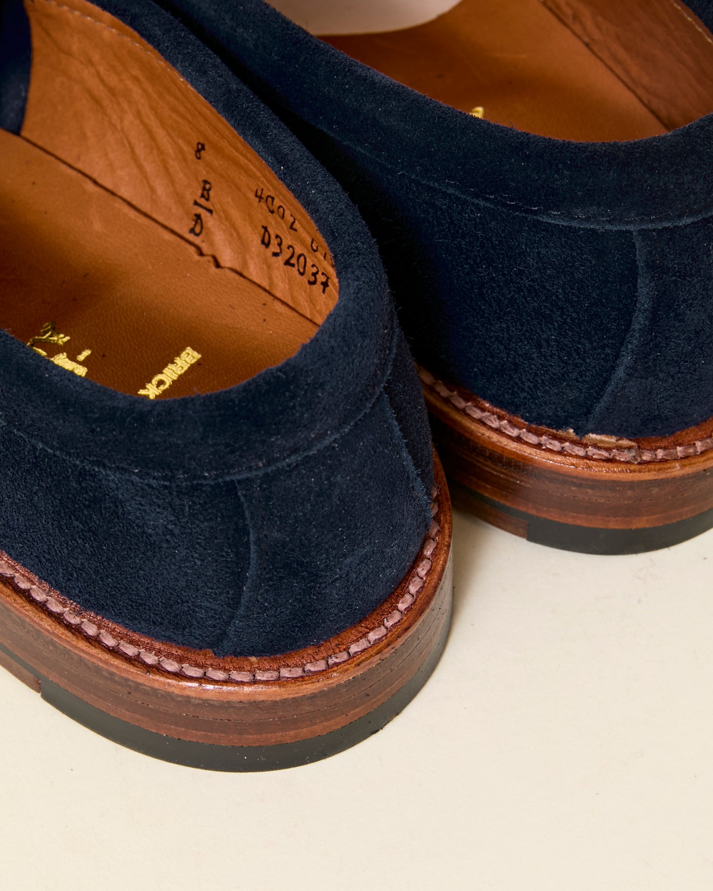 "Campus" Unlined Penny Loafer in Navy Suede, Van Last