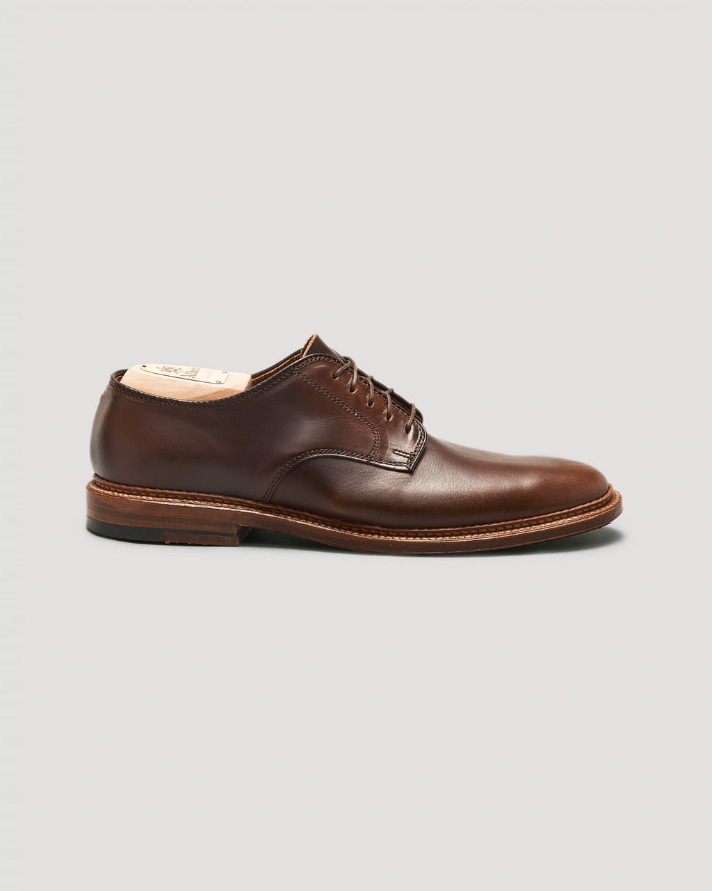29364F Unlined Plain Toe Derby in Brown Chromexcel, Barrie Last