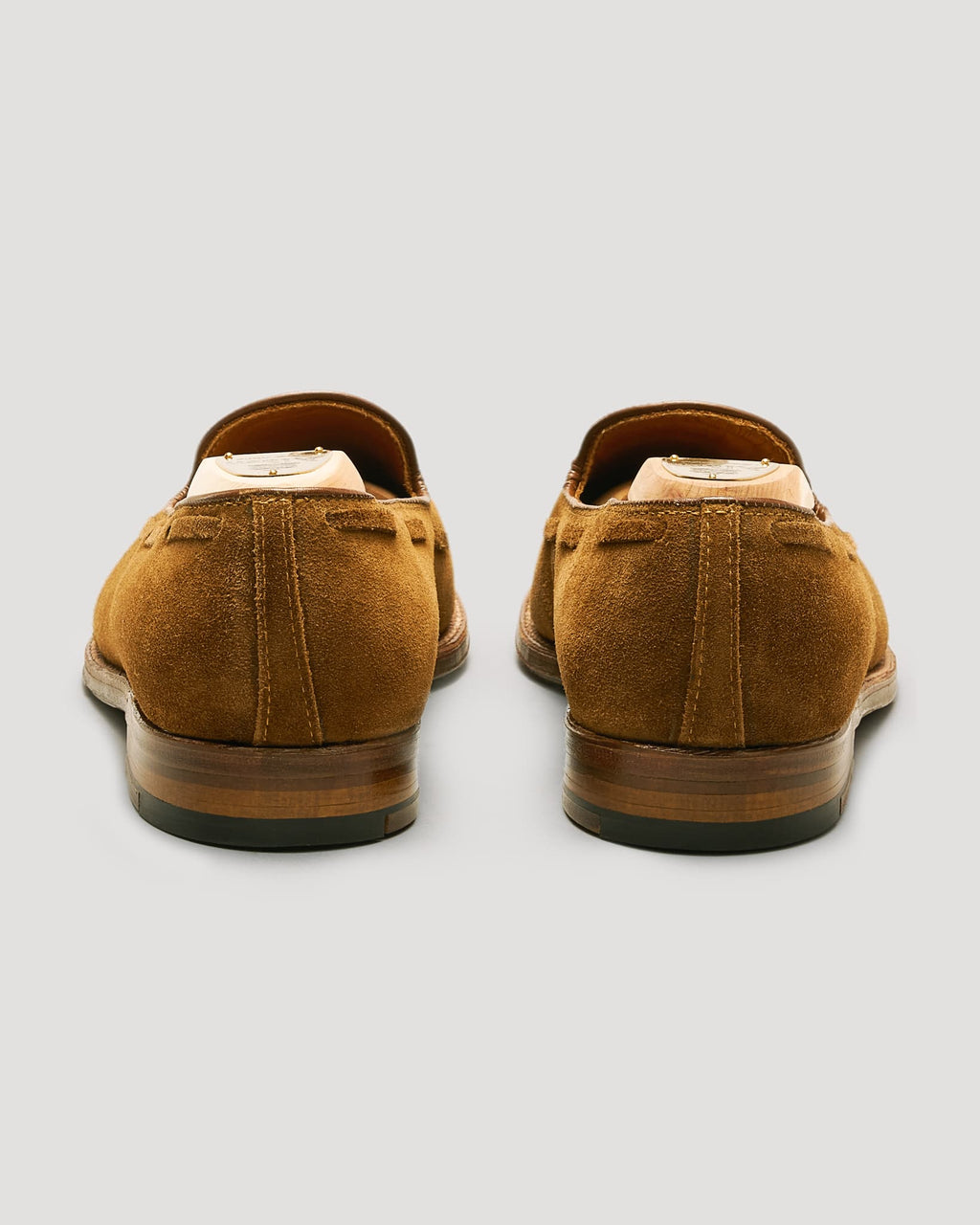 "Bright" Handsewn Tassel Moccasin Loafer in Snuff Suede, Plaza Last