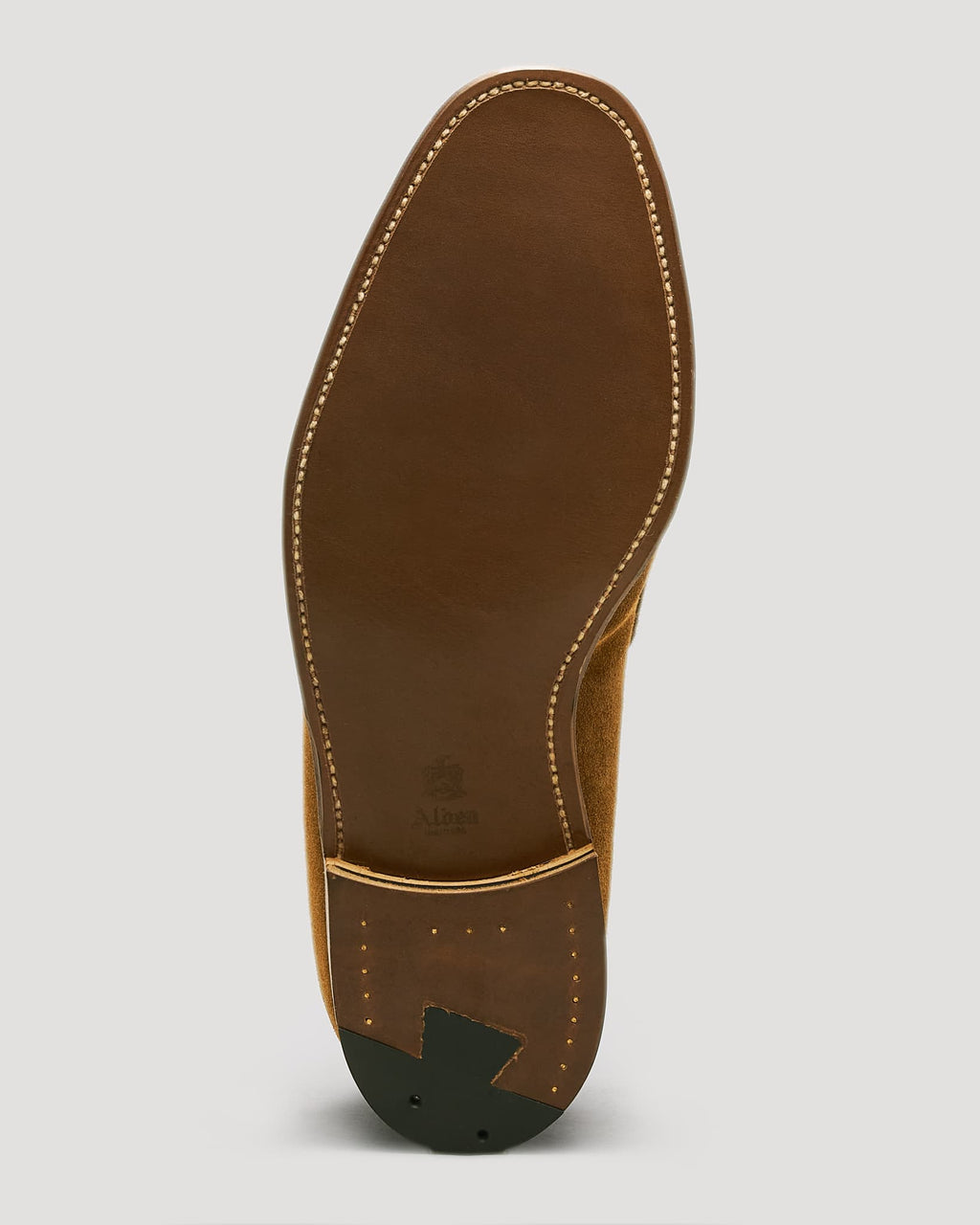 "Bright" Handsewn Tassel Moccasin Loafer in Snuff Suede, Plaza Last