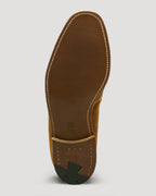 "Bright" Handsewn Tassel Moccasin Loafer in Snuff Suede, Plaza Last