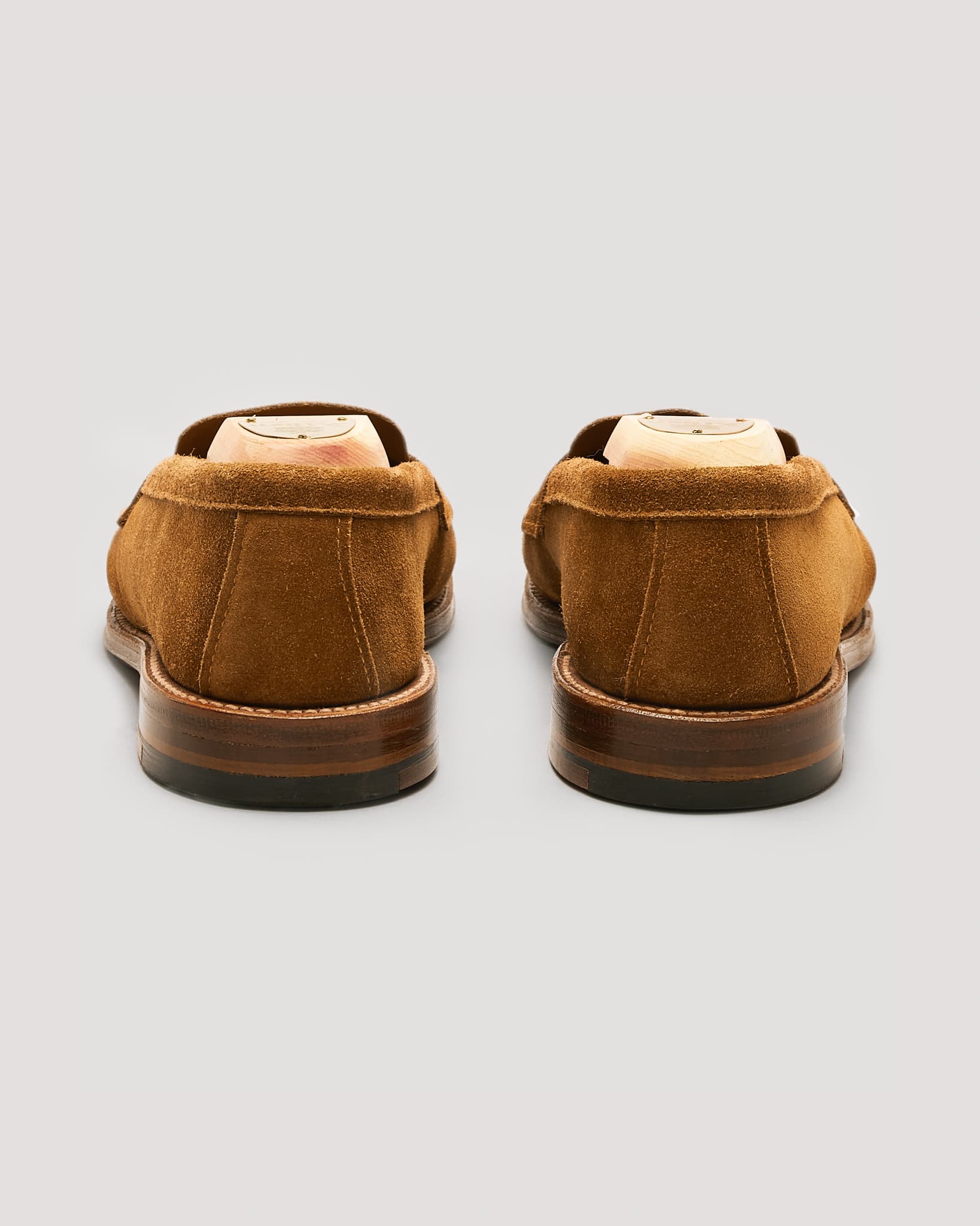 5735F Unlined Penny Loafer in Snuff Suede, Van Last – Brick +
