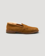 5735F Unlined Penny Loafer in Snuff Suede, Van Last
