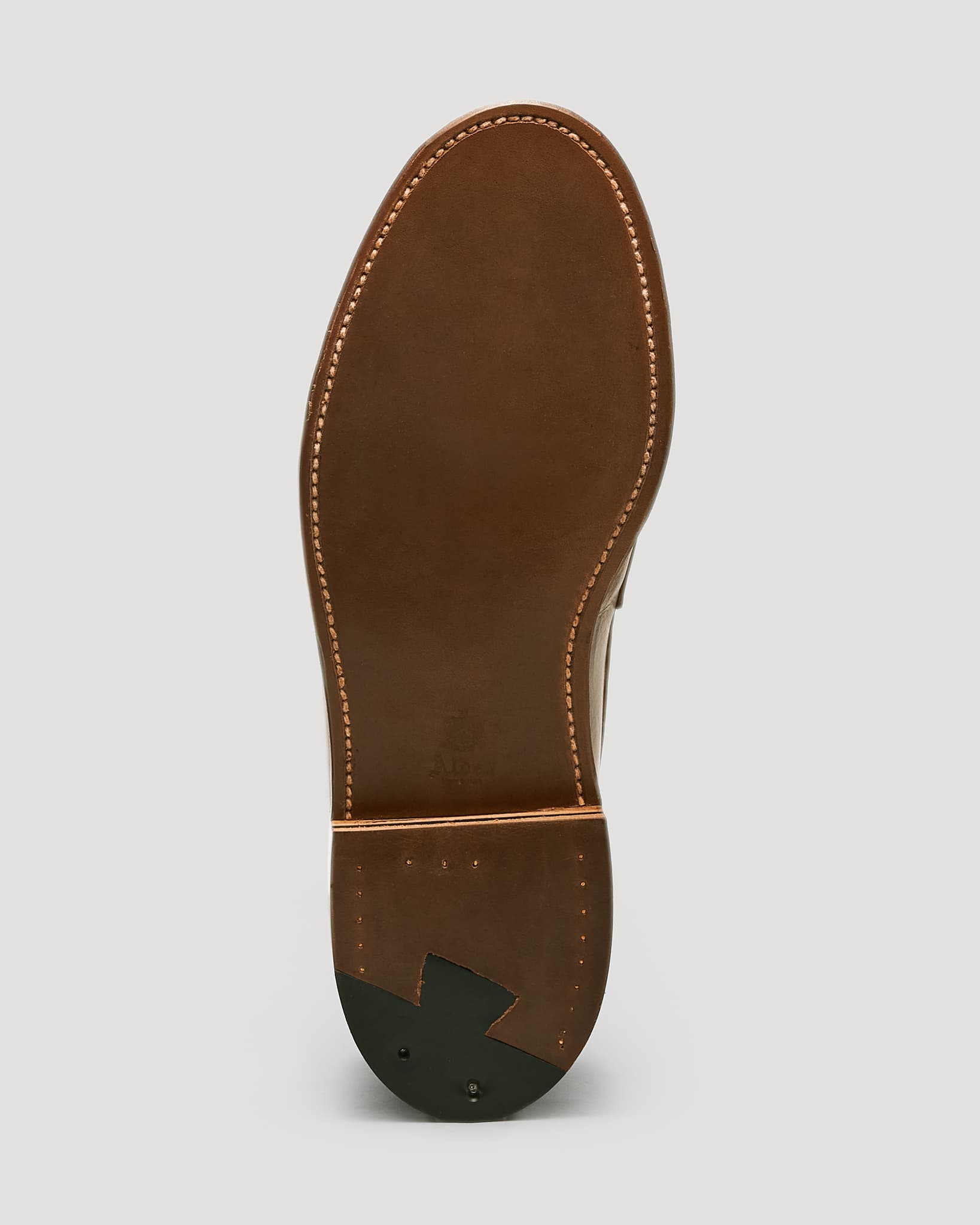 5741F Unlined Penny Loafer in Brown Chromexcel, Van Last – Brick +