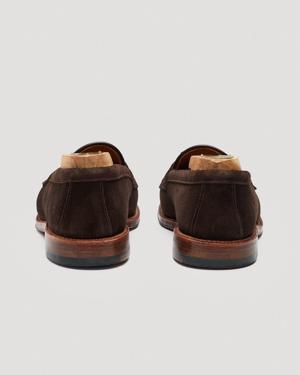 6176F Penny Loafer in Chocolate Suede, Van Last